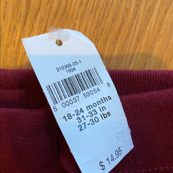 Maroon Gap Joggers / Sweats 18-24 months - Picture 3 of 3